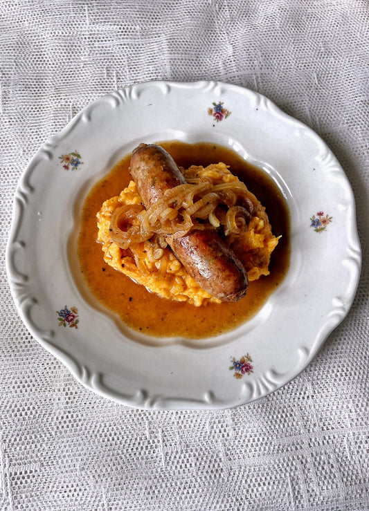 Dél-Alföldi 'régi kolbász' (póréhagyma, hagyma)